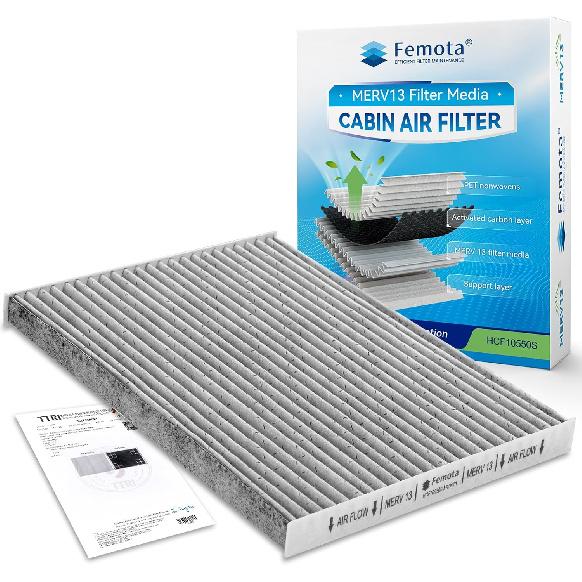 Tested MERV 13 Cabin Air Filter With Activated Carbon, CF10550 For Nissan Rogue (2008-2013), Rogue Select (2014-2015), Sentra (2007-2012).