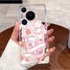 Задняя крышка для Huawei Pura70 Pura 70 Pro Plus Чехол Роскошный Милый Любовь Кролик Забавный Рисунок Прозрачный Мягкий Тонкий ТПУ Силиконовый Чехол для Телефона