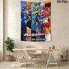 Name Custom Mega man Anime Wall Tapestry Aesthetic Wall Hanging Printed Fabric Blanket Decorative Tapestries for Bedroom Living Room Home Decor