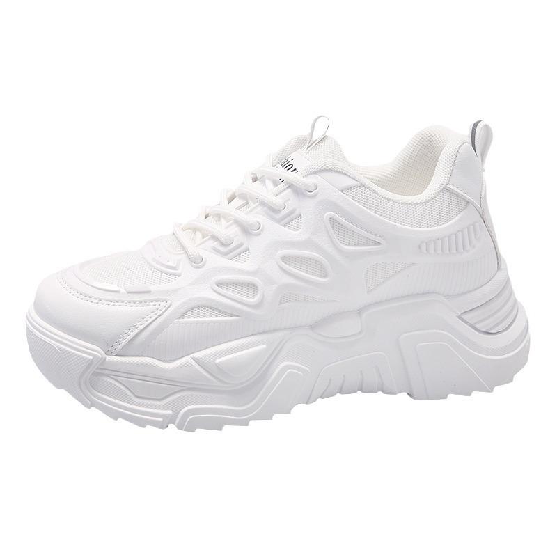 2025 весна и осень новые дышащие кроссовки для пап детские корейская версия черные спортивные и повседневные туфли женские на платформе для бега женские туфли