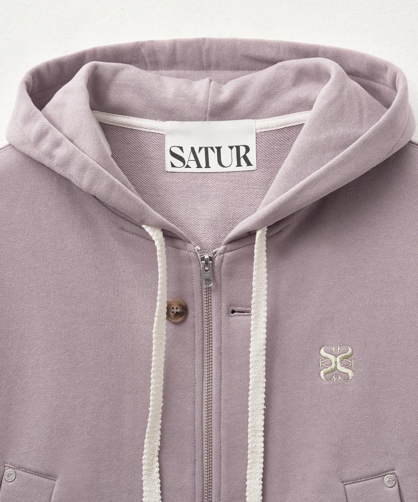 Худи на молнии Satur Theo Cotton All Day, фиолетовое (Тип А)