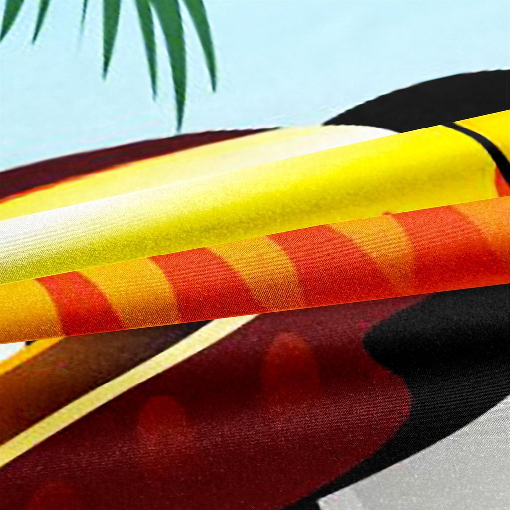 Flamingo Three-Piece 3D Printed Parrot Toucan And Tropical Flower Quilt Cover Pillowcase Bedding