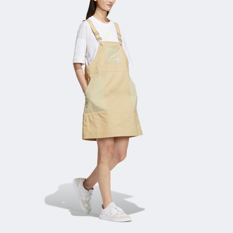 Adidas Neo Solid Дышащее спортивное платье на подтяжках Женские платья цвета хаки HS6832