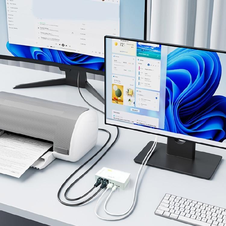 10/100 Мбит/с USB-устройство для совместного использования Компьютерное совместное использование Совместное использование принтера RJ45 Сервер печати Управление Сервер USB-принтера