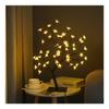 LED Tabletop Bonsai Tree Lamp USB Tree Lamp Christmas Bedroom Decoration Table Night Light Black 48 Lights Sakura