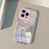 Pink Bow Suitable for IPhone16promax Phone Case Apple 14 Mirror Cream 12 Creative 11/15