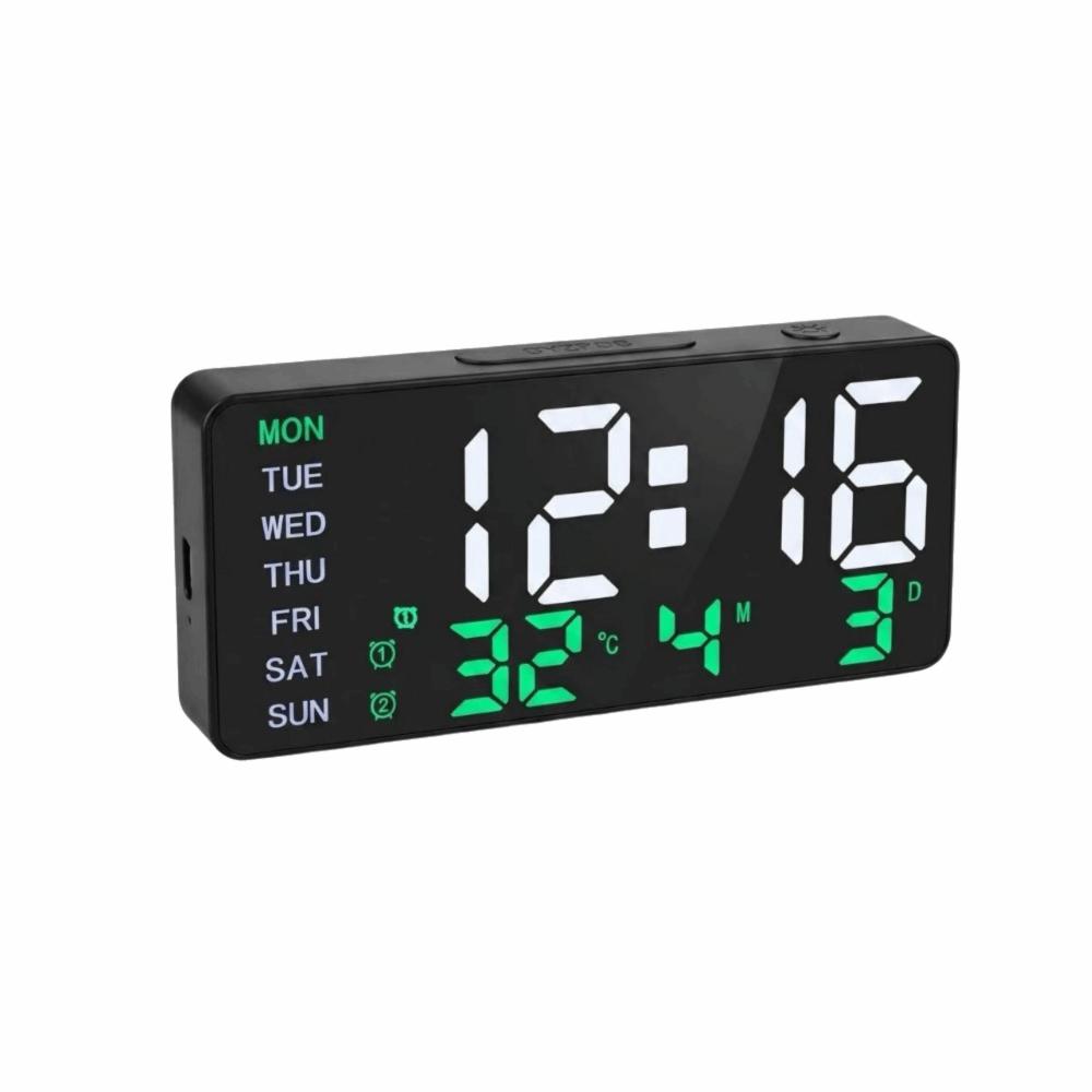 Dual Alarm LED Digital Clock Large Screen Date Week Display Timer Desktop Clock Study Room