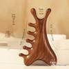 Sandalwood Meridian Massage Comb: 4-in-1 Gua Sha, Scalp Massage, and Acupoint Pressure Tool.