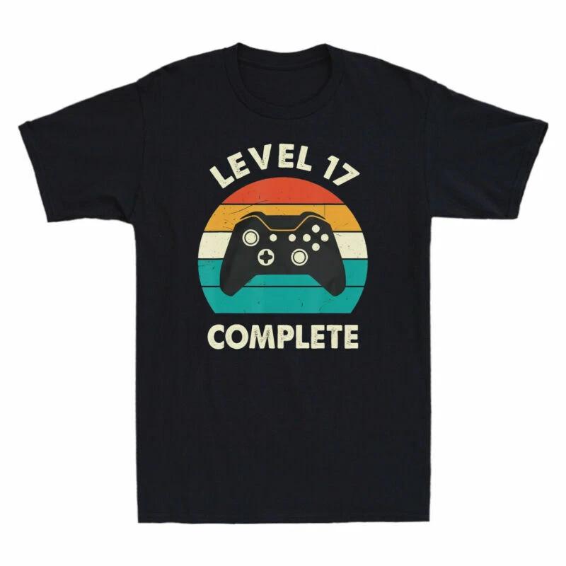 Level 17th Complete Shirt Retro Sunset 17 Year Wedding Anniversary Gift T-shirt