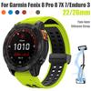 Силиконовый ремешок для часов 22 мм 26 мм для Garmin Fenix 8 Pro 8 E 7X 7/Tactix 8 7/Enduro 3 2/Instinct 2X Запасные ремешки для умных часов