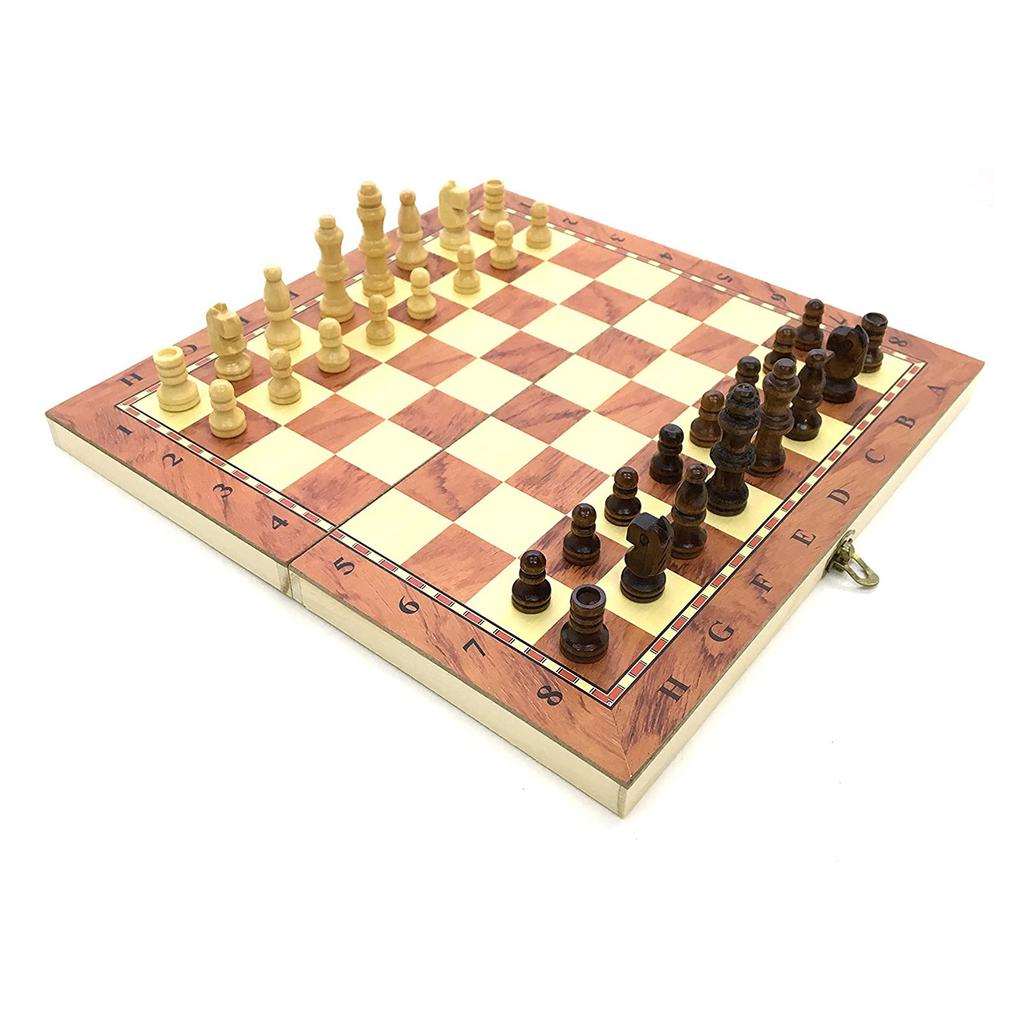 Набор шахмат, складная доска, качественные деревянные фигуры ручной работы, 24 см