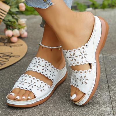 Модные женские шлепанцы на платформе 2025 Новые шлепанцы-клинья с открытым носком Удобные сандалии Женская обувь с открытым носком Повседневные шлепанцы Женские