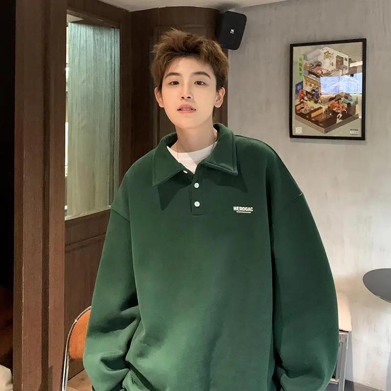 Зимний свитер плюс бархатная мужская теплая свободная куртка с воротником-стойкой и длинными рукавами без капюшона с лацканами