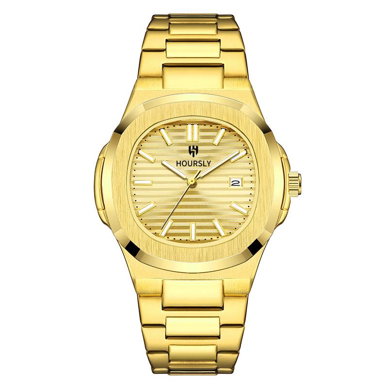 Men Gold Wrist Watches Top Brand Luxury Stainless Steel Band Male Clock Men Quartz Watch Fashion Dropship relogio masculino