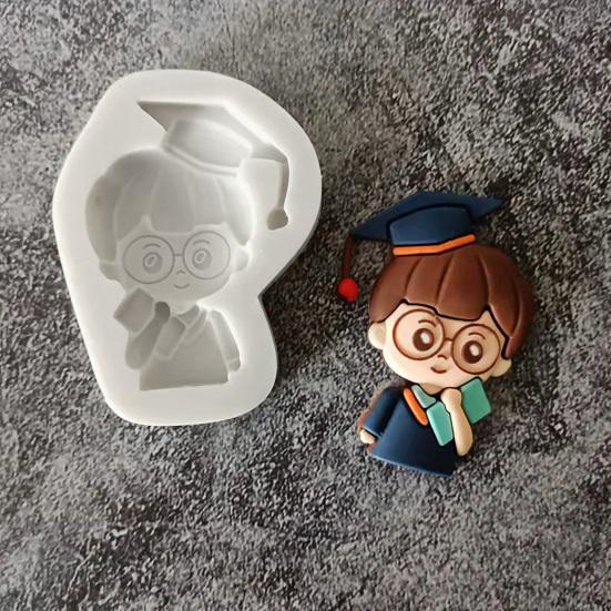 Силиконовая форма для мастики Студент DIY Силиконовый узор Форма для конфет на выпускной Вечеринка