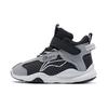 LiNing Absolute Rock Rebound Shock Absorption Non-Slip Mid-Top Kids Running Shoes Kids Running Shoes Black YKNR122-15