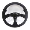 Переоборудование гоночного 14-дюймового 350-мм плоского рулевого колеса с дрифт-рулем / замшевая кожаная обивка руля