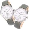 SOUE Pair Watch Classics Pair Watch Pair Couple 38mm Size Leather Belt Leather Band Gray Silver Dial [SOUE] Women's Men's Off-White