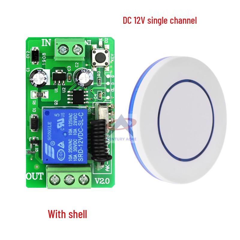 Одноканальный контроллер доступа 12 В постоянного тока с круглым пультом-кнопкой