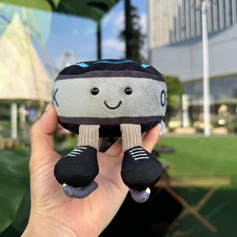 Cute Simulation Ball Series Plush Toy Keychain Cute Ice Hockey Tennis Baseball Badminton Soft Keychain Backpack Decoration Gifts