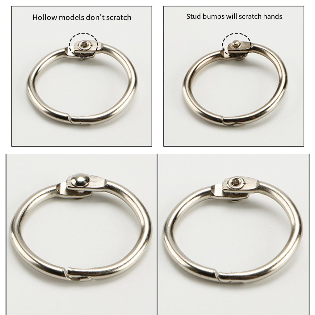 50 шт., металлические переплетные кольца, альбомы, обручи для книг с отрывными листами для домашнего блокнота, карты, скрапбукинга, офисного переплета