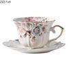 Gold-plated Lace Edge Classical Ceramic Cup&saucer Dining Table Coffee Mug Milk Mugs Afternoon Tea Teacup Fruit Juice Container