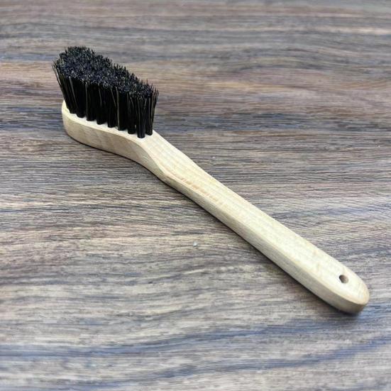 Yousheng Rock Climbing Brush with Wooden Ergonomic Handle Thick Boar Bristles Portable Indoor Outdoor Climbing Bouldering Brush Cleaning Tool