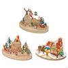 Wooden Christmas Cottages DIY Christma Decor Decoration Artware for Holiday Themed Party