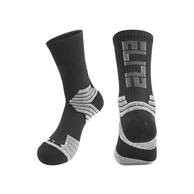 High-Top Basketball Socks Actual Combat Long-Tube Badminton Towel Socks Sweat-Absorbing Zhongbang Running Socks Medium-Tube Sports Socks