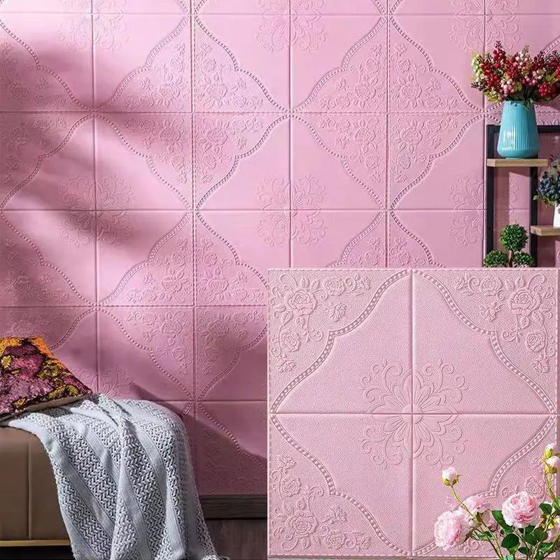 Фоновое украшение Анти-столкновение Обои 35*35см Декор комнаты 3d Потолочные наклейки на стены Спальня Водонепроницаемые Отклеивающиеся и приклеивающиеся