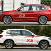 6 шт., боковые наклейки из ПВХ на дверь автомобиля для BMW X3 E83 F25 G01, тюнинг, автоаксессуары, украшения в полоску, виниловая пленка, наклейки на тело