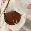 Niche Bag Women's Bag 2025 New Autumn and Winter Fashion Texture Hand-to-hand Saddle Bag One-shoulder Crossbody Bag Armpit Bag