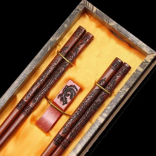 Craft Chopsticks Gift Box Wedding Gifts Chinese Characteristics Overseas Gifts Chopsticks Wooden Chopstick Set Wooden Kitchen