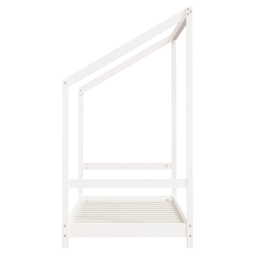 Kids  Bed White 80 x 160 cm Solid Pine Wood
