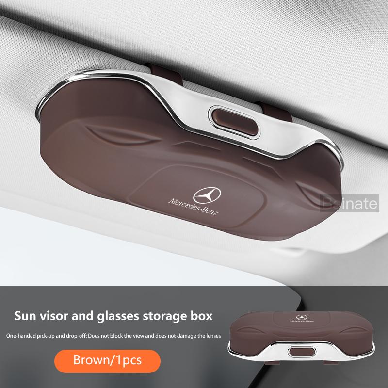 For Mercedes Benz GLB GLC GLE SLC W203 W204 W176 W205 AMG Car Visor Sunglasses Glasses Case Glasses Holder Clip Box Accessories BC2