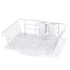 PEARL METAL Dish Drainer with Draining Tray, White, Vertical Storage, Ardeo HB-4593