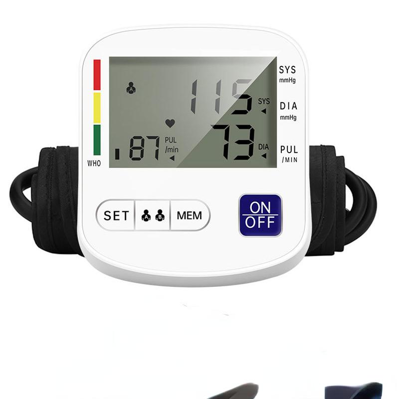 Upper Arm Blood Pressure Monitor Automatic BP Tonometer for Home Use with Large Display and Portable Cuff