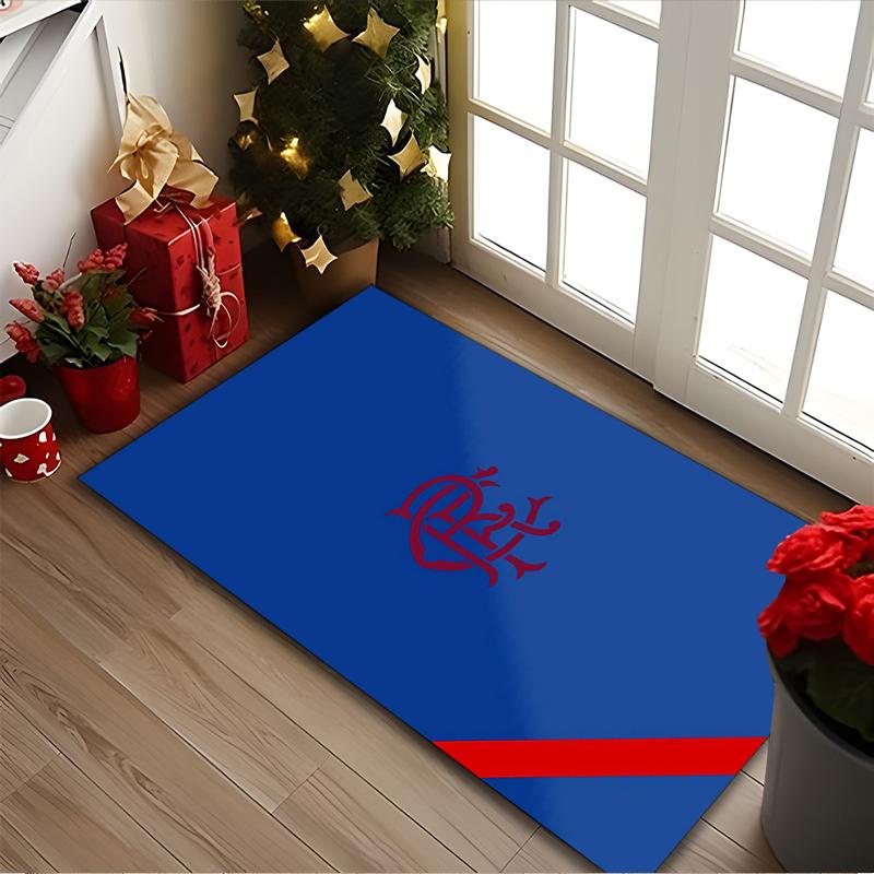 1pc Area Rug Appropriate for Office, Rangers FC Carpet, Versatile Printed Chair Rug, Durable Home Sofa Carpet