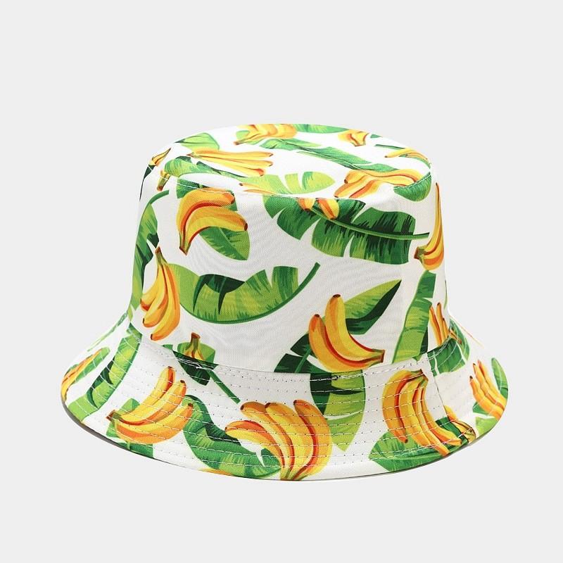 Fruit Pattern Fisherman Hat With Wide Brim For Summer Sun Protection And Casual Wear