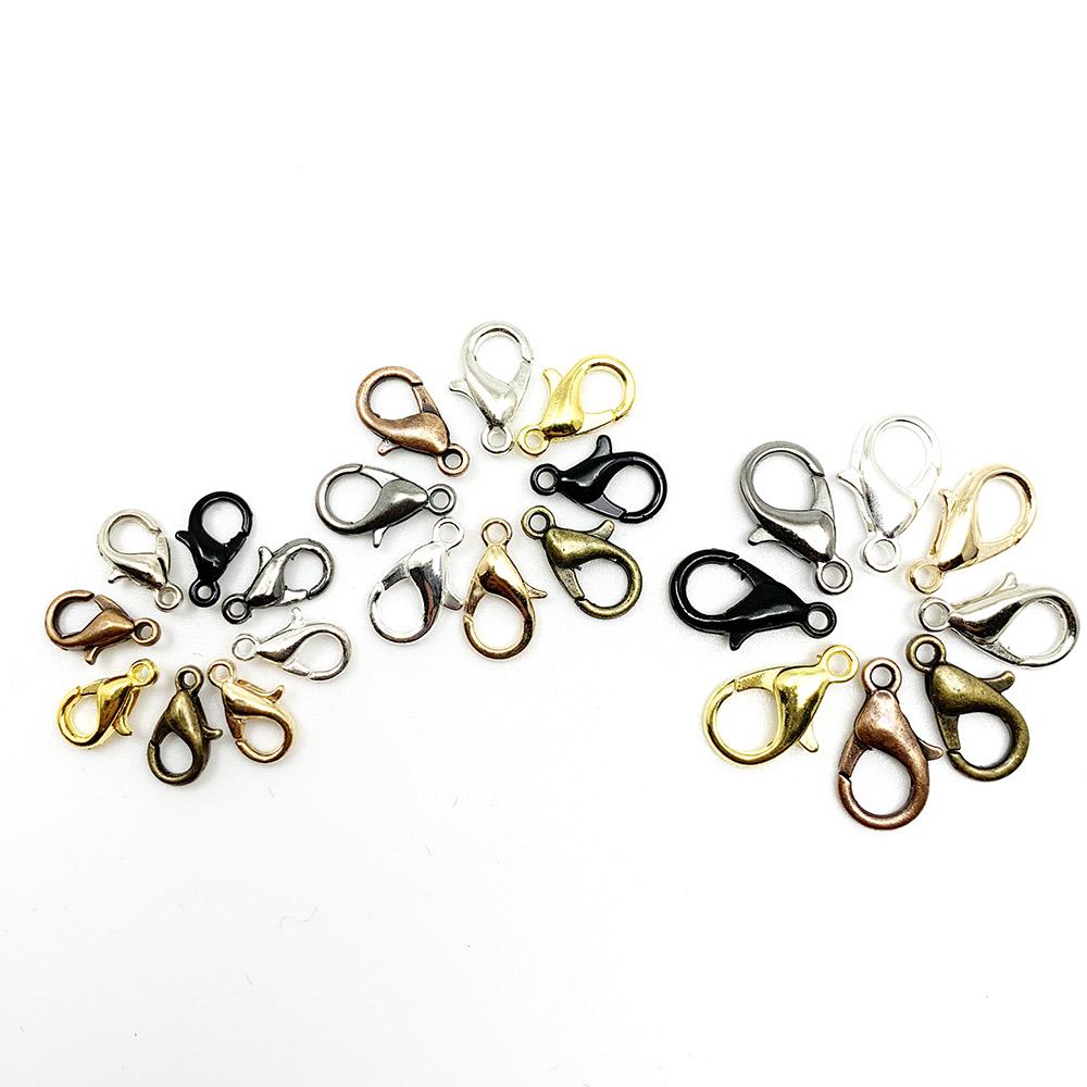 50pcs/lot Gold Lobster Clasp Hooks Connector For DIY Necklace Bracelet Chain Jewelry Making Findings Accessory Supplies