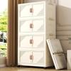 Plastic Wardrobe Storage Box Installation-Free Multi-Layer Storage Locker  for Home