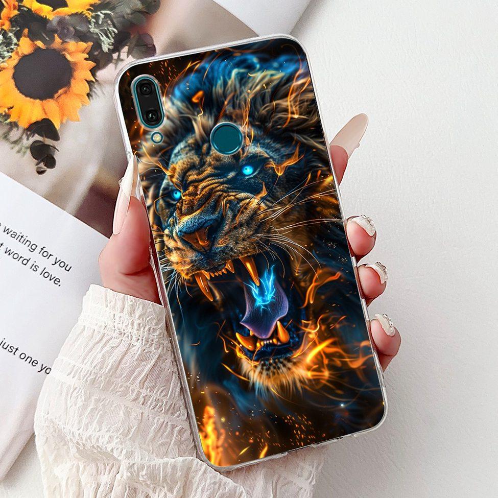 Clear For Huawei Y9 2019 Case Cover Cute Fashion Flowers Funny Cool Painted Soft Phone Case For Huawei JKM-LX1 JKM-LX2 JKM-LX3
