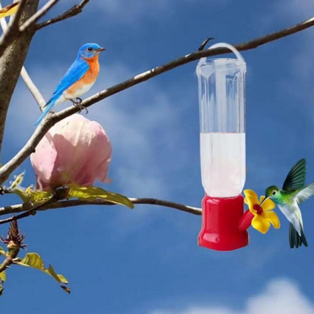 Plastic Hummingbird Feeders Transparent Hanging Bird Feeders Bird Feeding Bottle Garden
