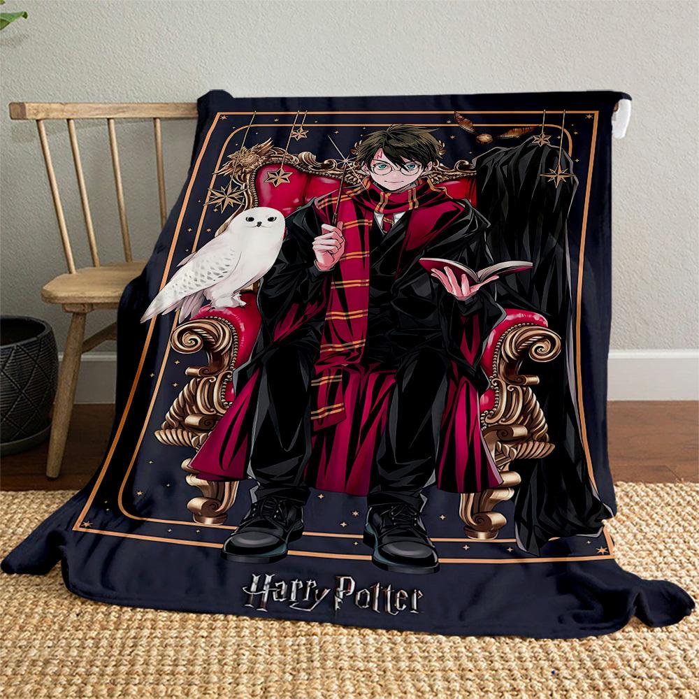 1 шт. Гарри Поттер, Хогвартс, магия Наружное фланелевое одеяло Всесезонное Мягкое тепло, Декор для дома 1031182