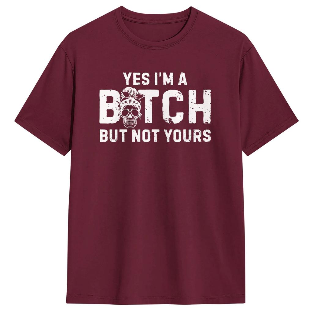 Yes M A But Not Yours Funny Sarcastic Quote T Shirt Unisex Aesthetic T Shirts Beach Crewneck Tee Shirt Hot Sale Plus Size Clothing