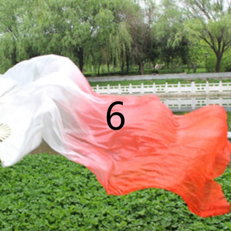 9 цветов бамбуковый длинный веер ручной работы красочный танец живота танец шелковая вуаль костюм