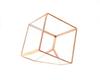 Small Retro Cube Glass Greenhouse for Preserved Flowers and Succulents