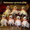 12 Pcs Halloween Ghost Lollipop Wrappers White Cloth Ghost Candy Wrappers for Homemade Candy DIY Trick or Treat Party Decoration