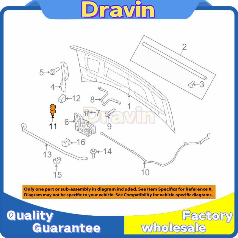 1/2Pcs Hood Fender Bumper Stop Adjuster F49Z-16758-A For Ford Lincoln Mercury 2000-2009 F49Z16758A