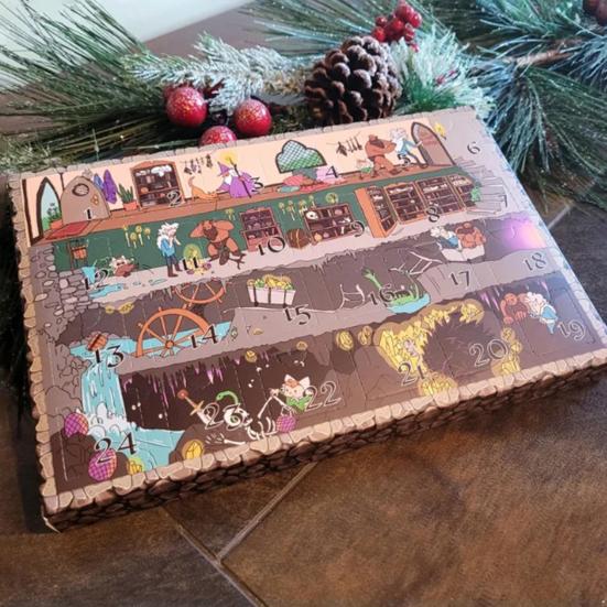 Календарь игральных костей для игры «Рождественский отсчет на 24 дня», сюрприз, набор игральных костей для взрослых, подростков, настольная игра, набор многогранных игральных костей
